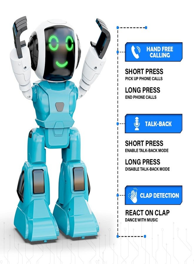 Mirana Moonwalker | Smart Interactive Chat-GPT AI Robot Toy for Kids | USB Rechargeable Type-C | AR Games & in-Built Bluetooth Speaker | Remote & App Controlled | for Boys & Girls 2+ Years (Sky Blue) - Image 5